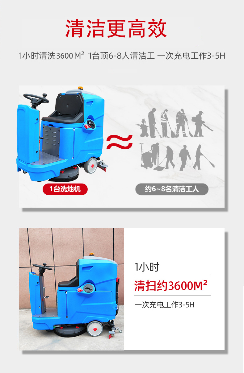 湘西驾驶式洗地机更适合用在高铁站